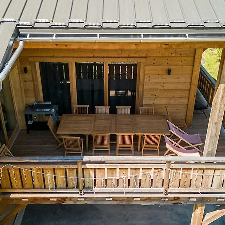 Tiki Avec Jacuzzi, Terrasse, 5 Chalet Combloux